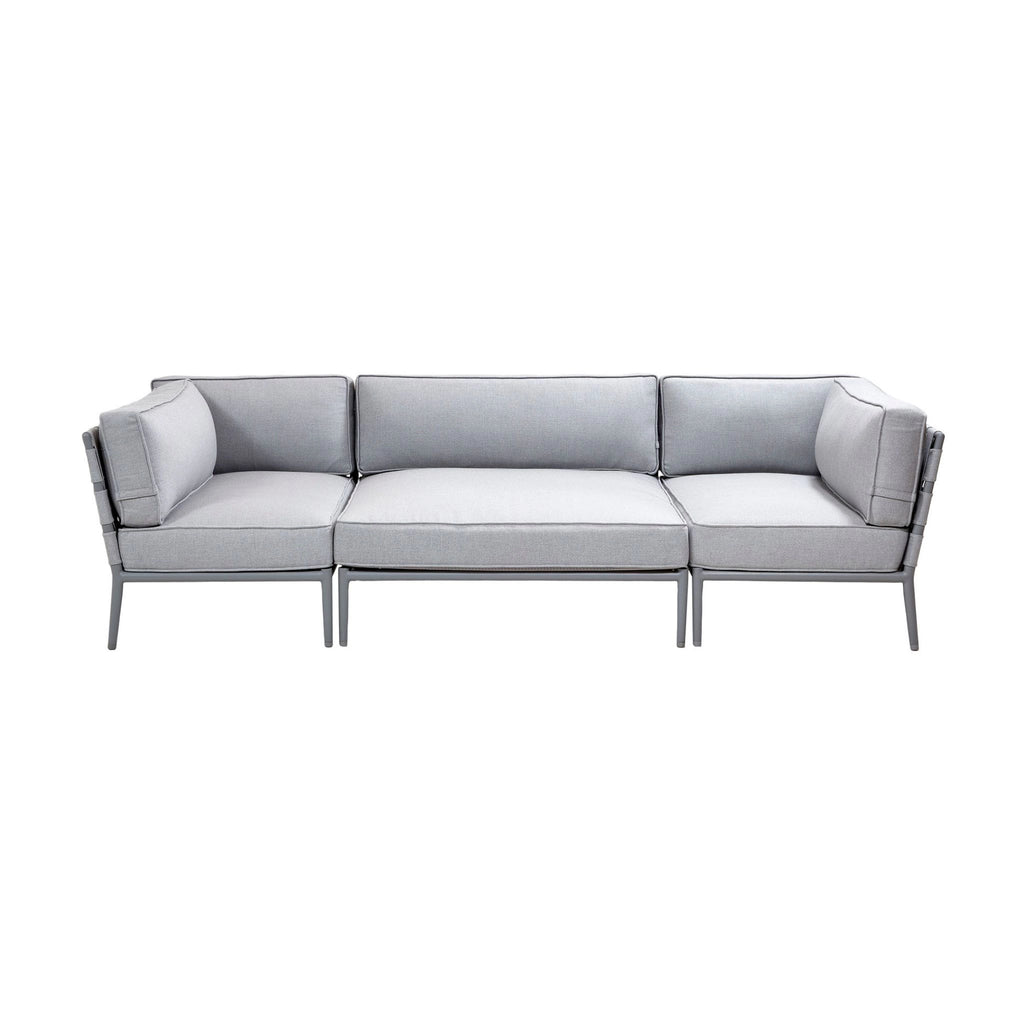 Conic Outdoor Sofa - Modular Outdoor Sofa in Light Grey - Cane-Line | Milola