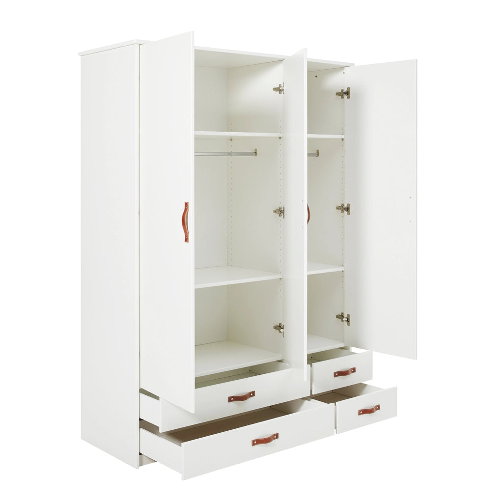 COOL KIDS 3-Doors Wardrobe in White - Lifetime Kidsrooms | Milola