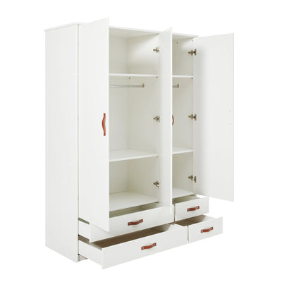 COOL KIDS 3-Doors Wardrobe in White - Lifetime Kidsrooms | Milola