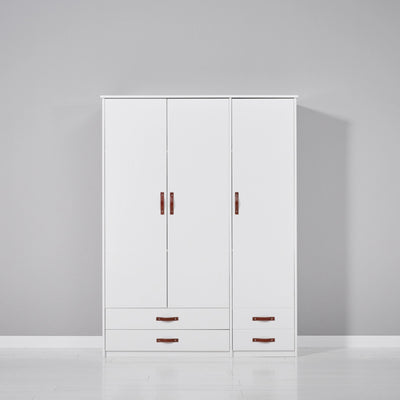 COOL KIDS 3-Doors Wardrobe in White - Lifetime Kidsrooms | Milola