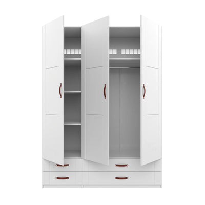 COOL KIDS 3-Doors Wardrobe in White - Lifetime Kidsrooms | Milola