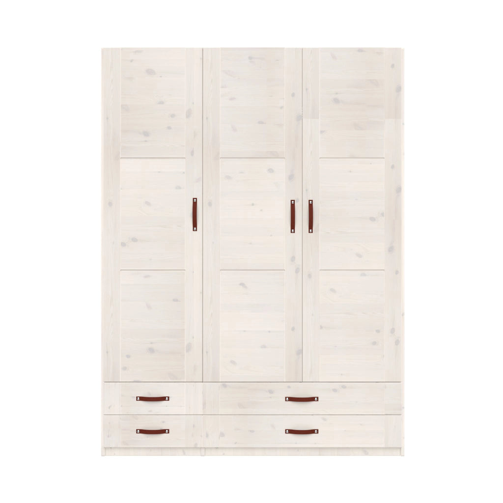 COOL KIDS 3-Doors Wardrobe in White Wash - Lifetime Kidsrooms | Milola