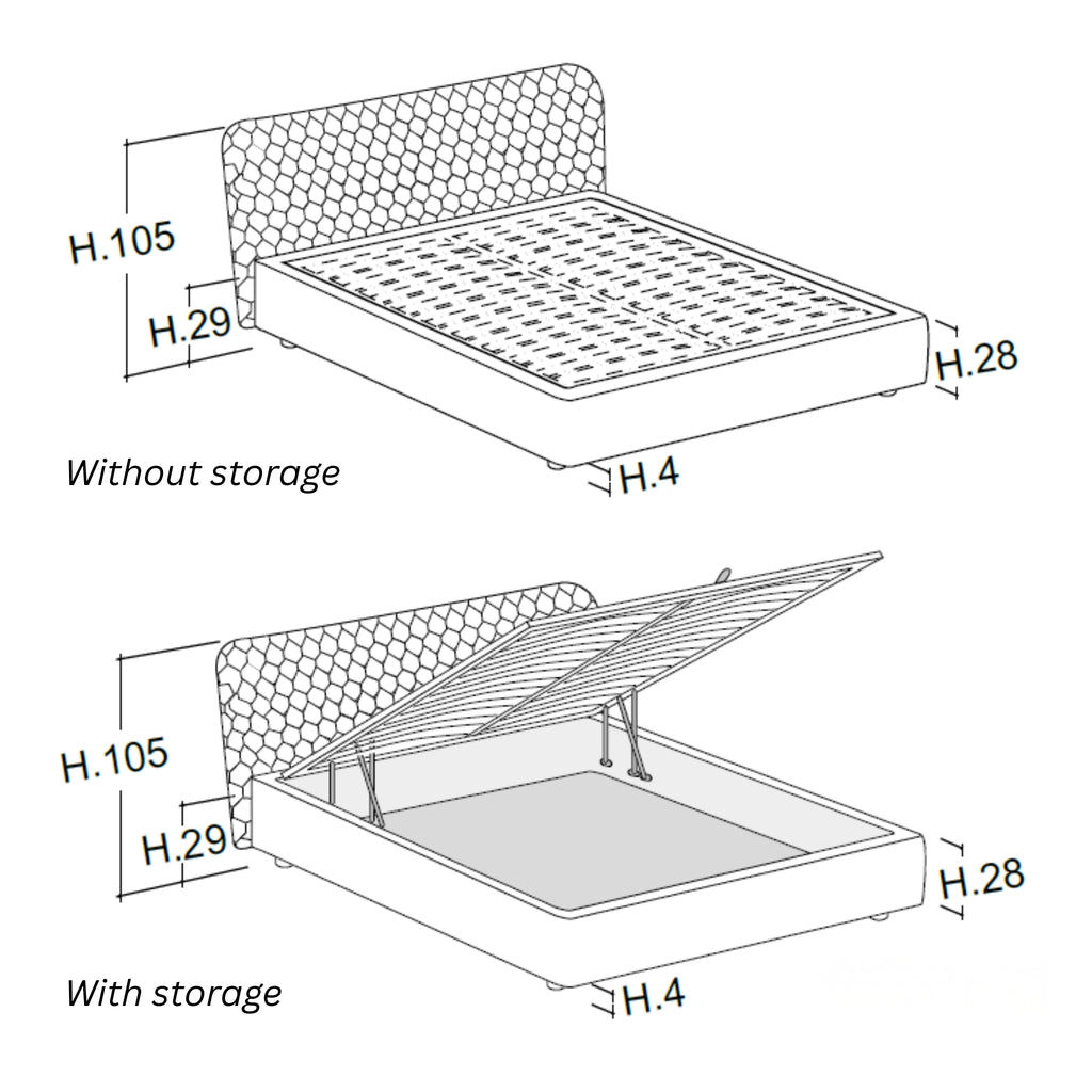 COROLLE Bed - Upholstered Bed - Bolzan | Milola