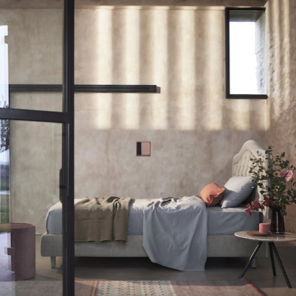 Capri Single Storage Bed - Upholstered Storage Bed in Beige Brown  - Bolzan | Milola