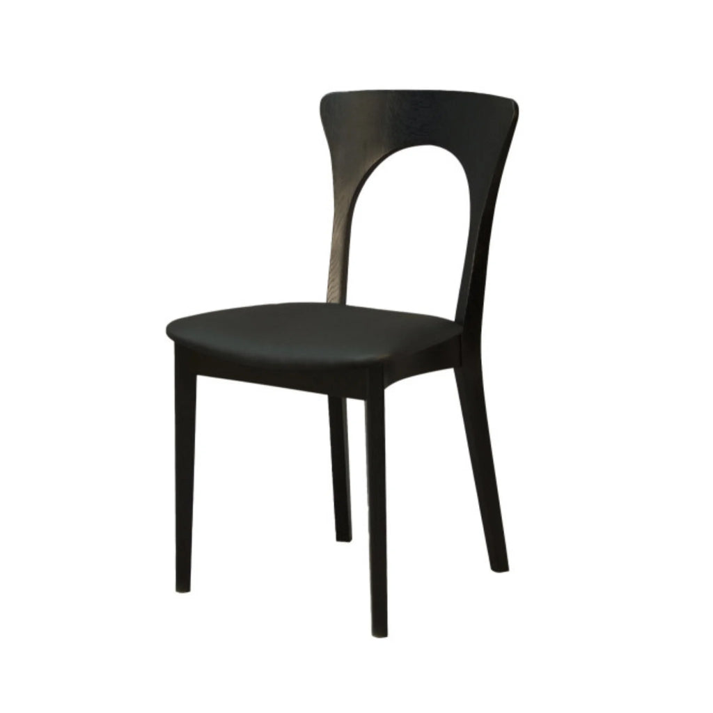 CASØ PETER Dining Chair in Black Stained Oak with Black Seat  - CASØ | Milola