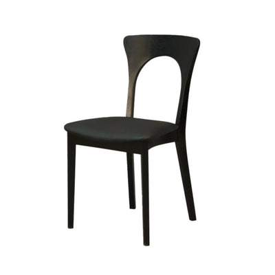 CASØ PETER Dining Chair in Black Stained Oak with Black Seat  - CASØ | Milola