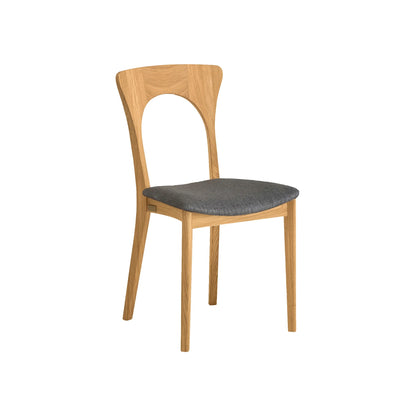 CASØ PETER Dining Chair in Natural Oiled Oak with Grey Seat  - CASØ | Milola