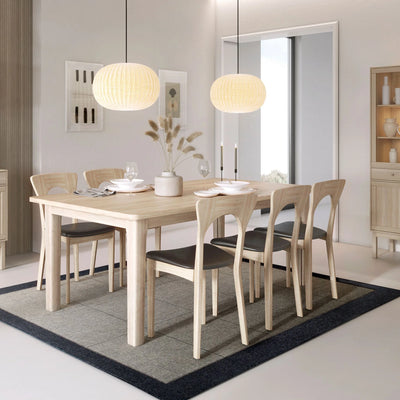 CASØ PETER Dining Chair in White Oiled Oak with Grey Seat  - CASØ | Milola