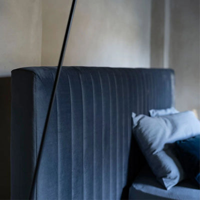 Clay Storage Bed - Upholstered Bed in Blue Grey - Bolzan | Milola