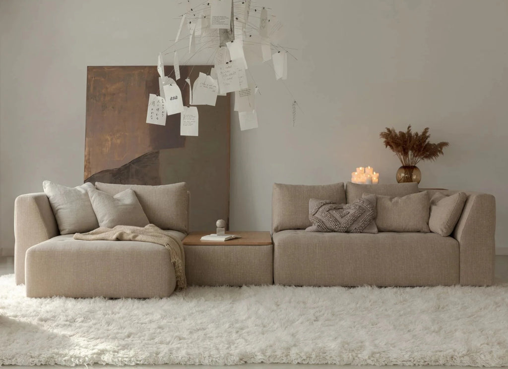 Cleo Corner Sofa - Luxurious Modular Sofa in Beige - SITS | Milola