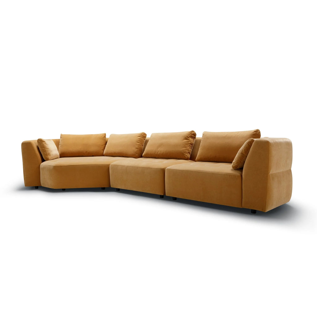 Cleo Corner Sofa - Luxurious Modular Sofa in Caramel - SITS | Milola
