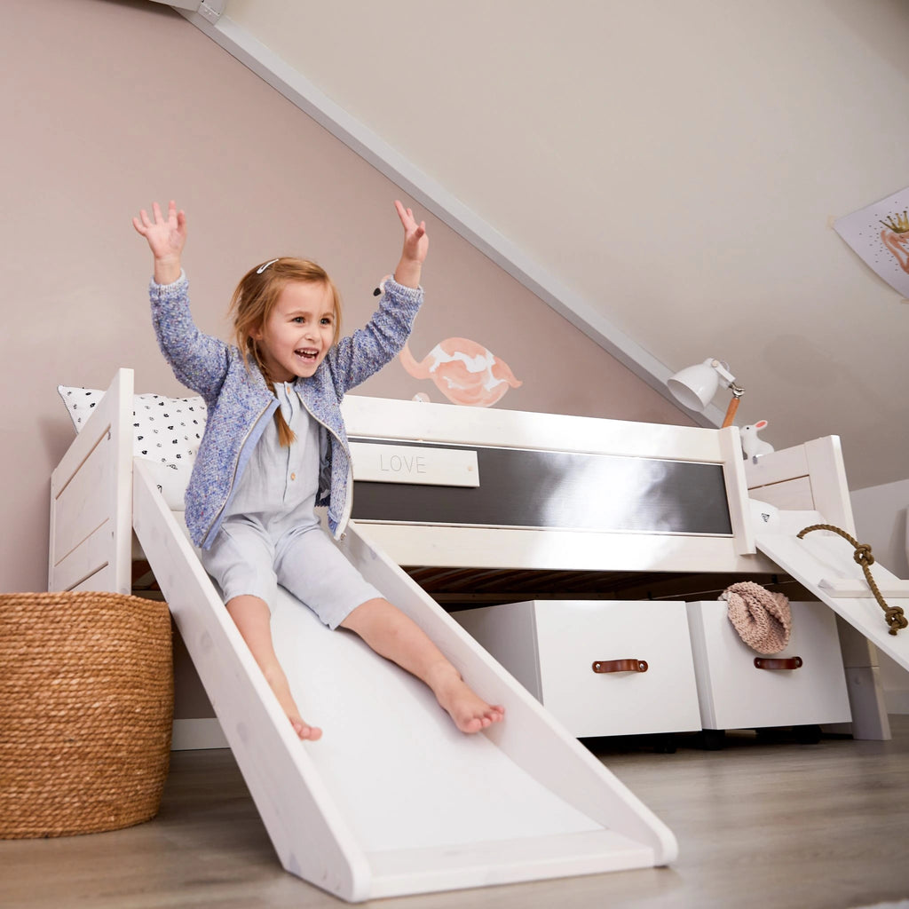 Climb and Slide Bed in White - Kids Bedroom - Lifetime Kids | Milola