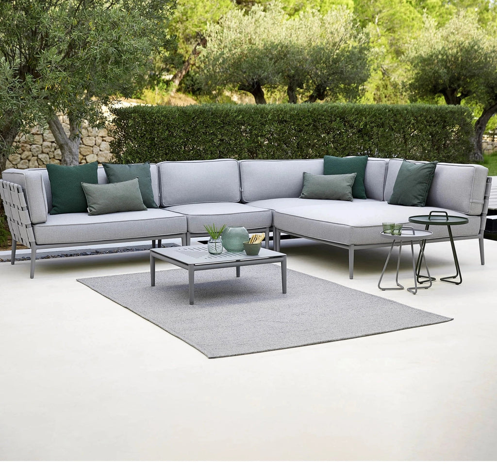 Conic Outdoor Sofa - Modular Outdoor Sofa in Light Grey - Cane-Line | Milola