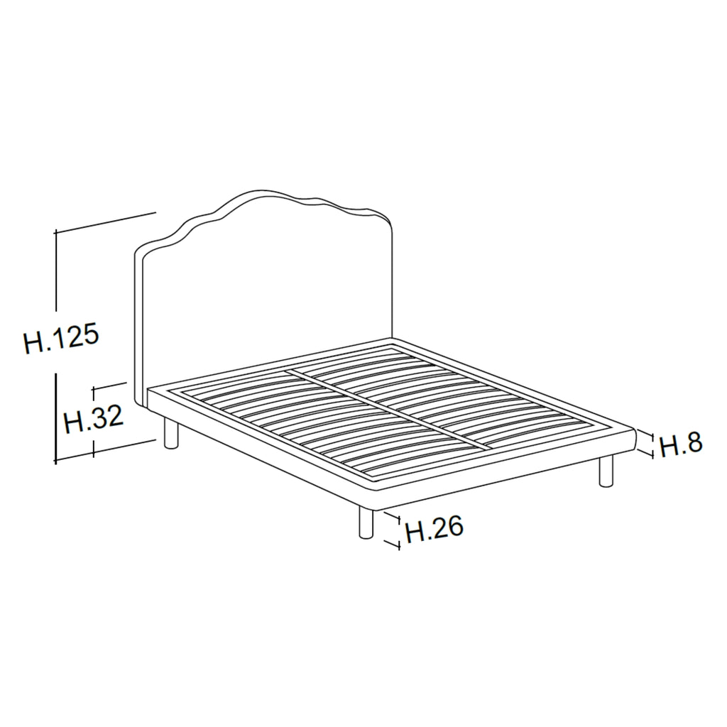 DAFNE - Upholstered Bed - Elegant Design - Bolzan | Milola