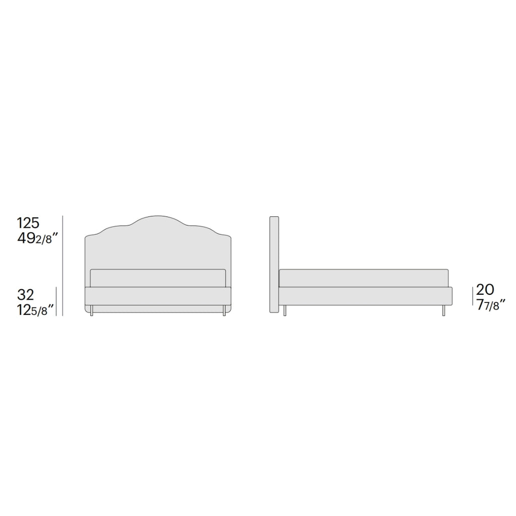 Dafne Single Storage Bed - Upholstered Storage Bed - Diagram - Bolzan | Milola