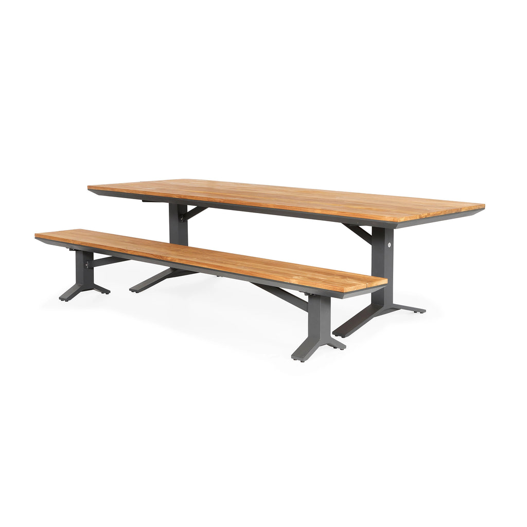 STOCKHOLM Outdoor Dining Table - Teak & Aluminium