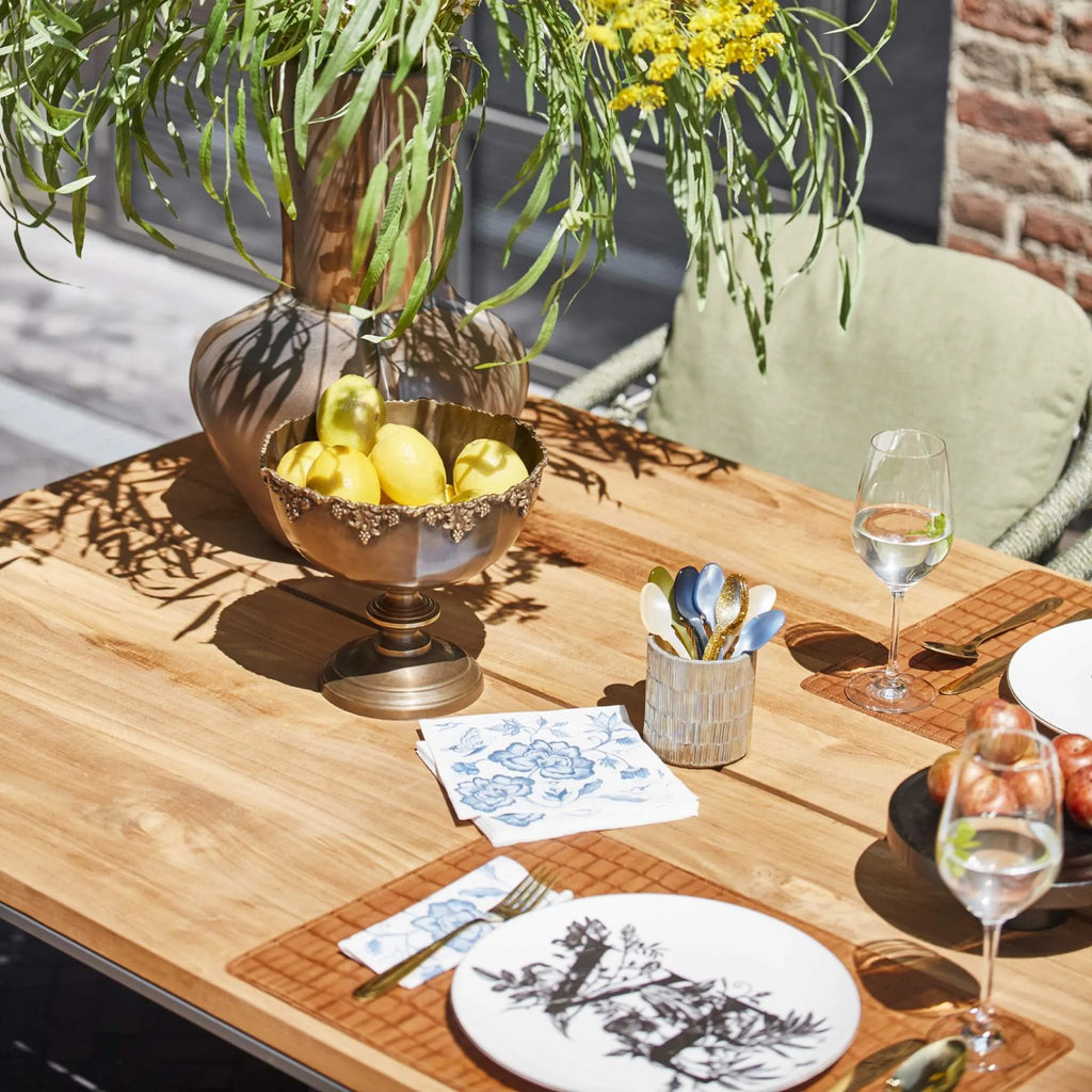 Table à manger d'extérieur STOCKHOLM - Teck & Aluminium