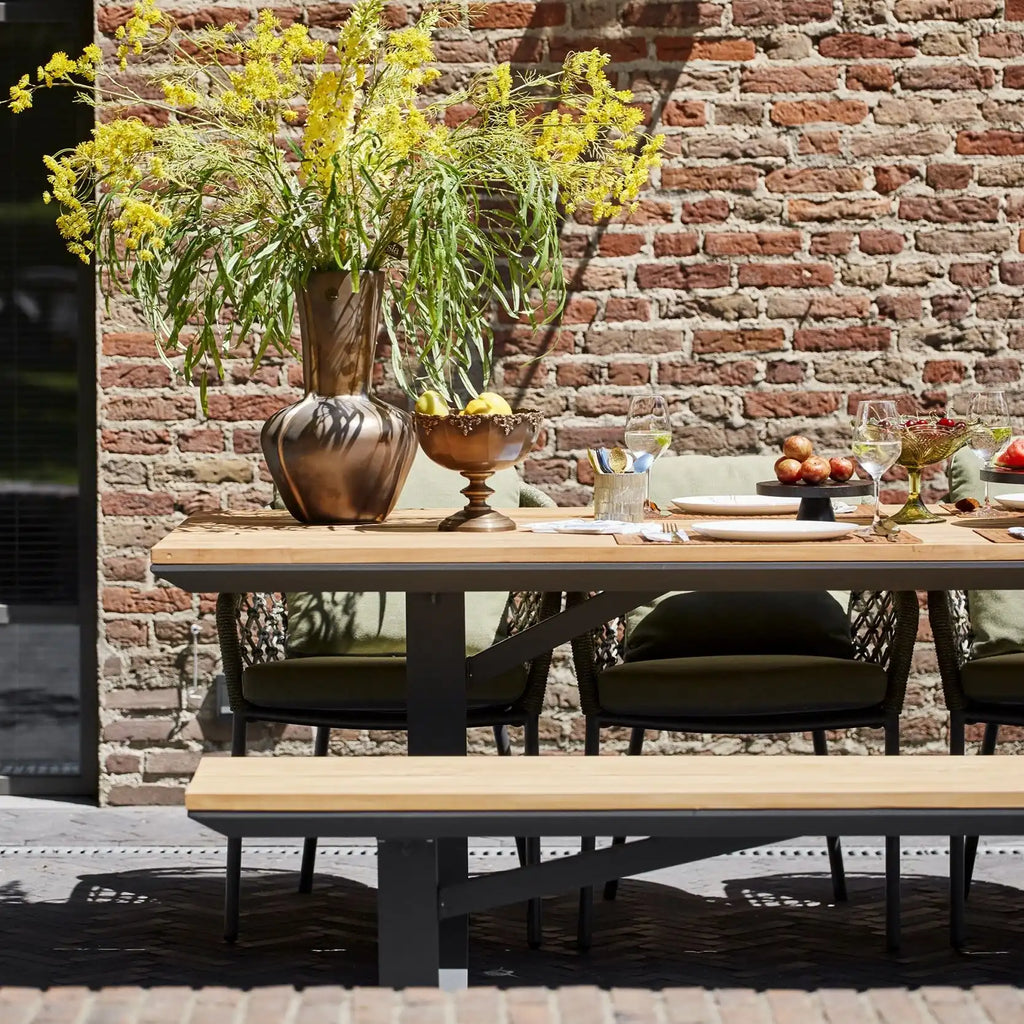 STOCKHOLM Outdoor Dining Table - Teak & Aluminium