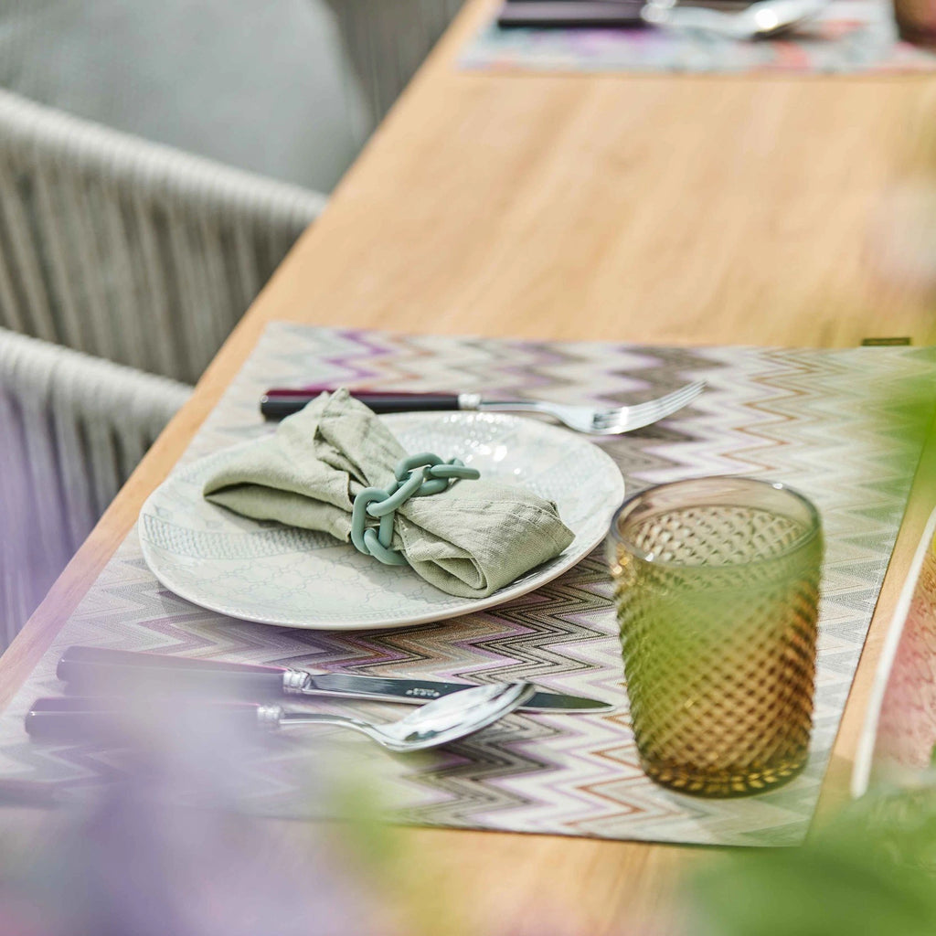 Table à manger d'extérieur STOCKHOLM - Teck & Aluminium
