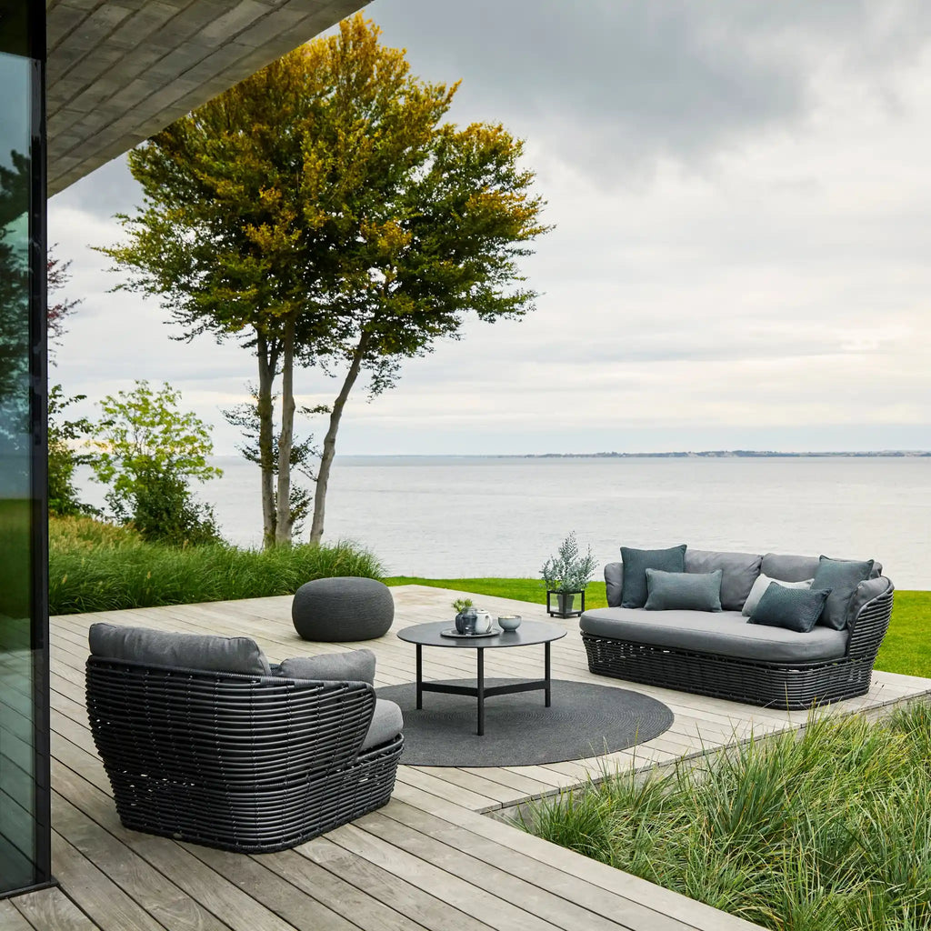 DISCOVER Outdoor Round Rug in Dark Grey - Cane-Line | Milola