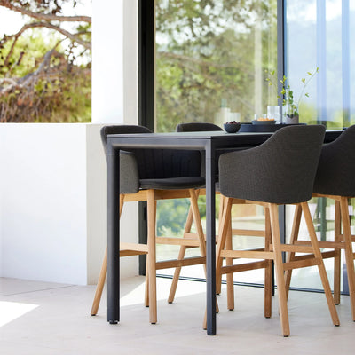 DROP Outdoor Bar Table in Lava Grey With Fossil Black Top - Cane-Line | Milola