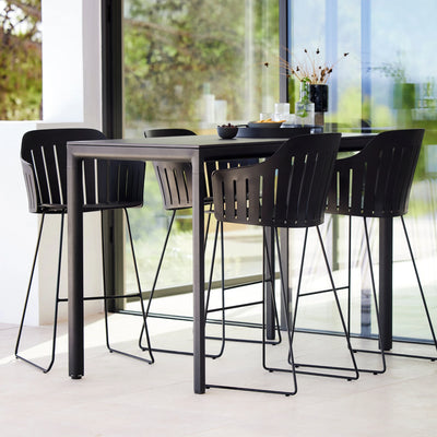 DROP Outdoor Bar Table in Lava Grey With Fossil Black Top - Cane-Line | Milola
