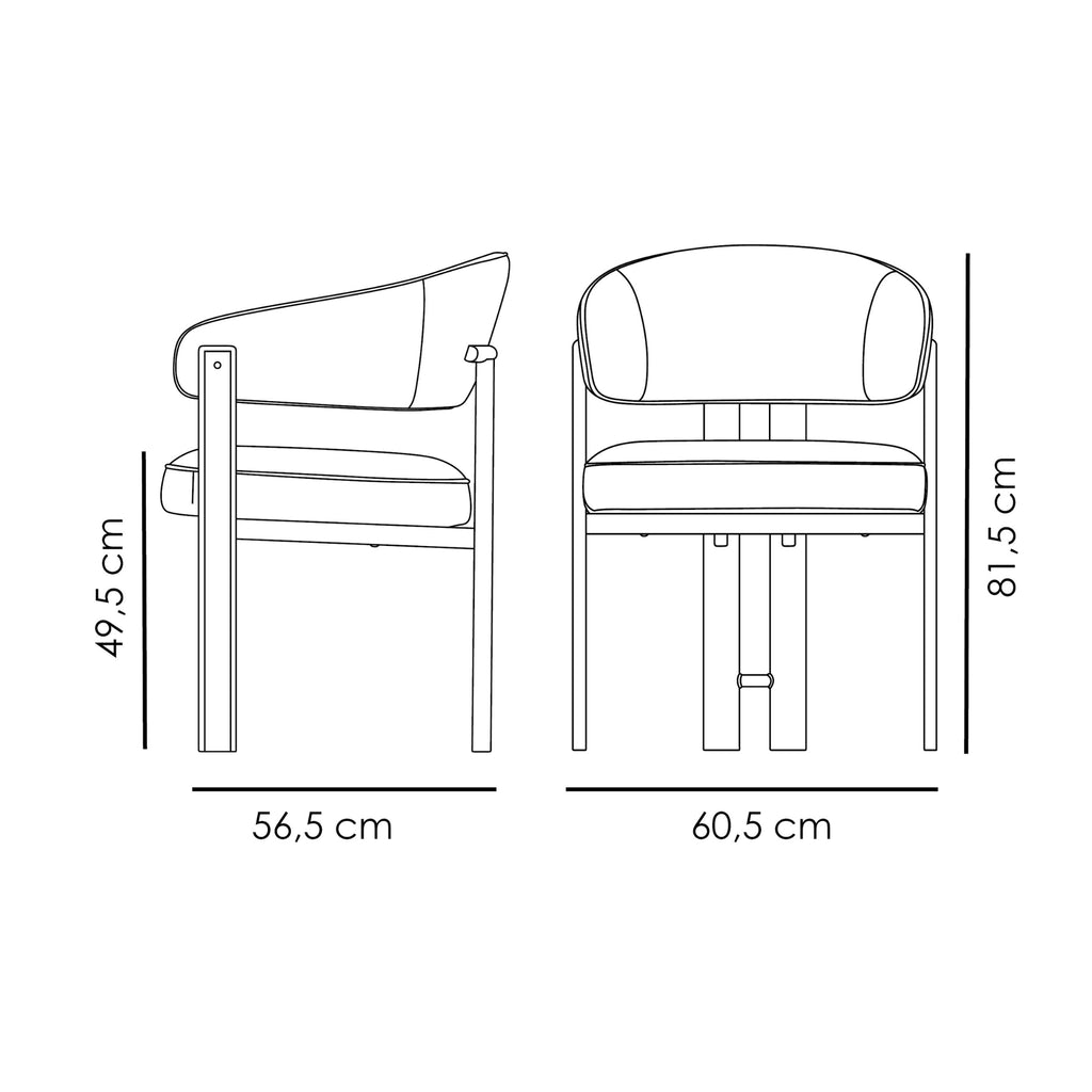 DUCT Armchair Dimensions - Danform | Milola