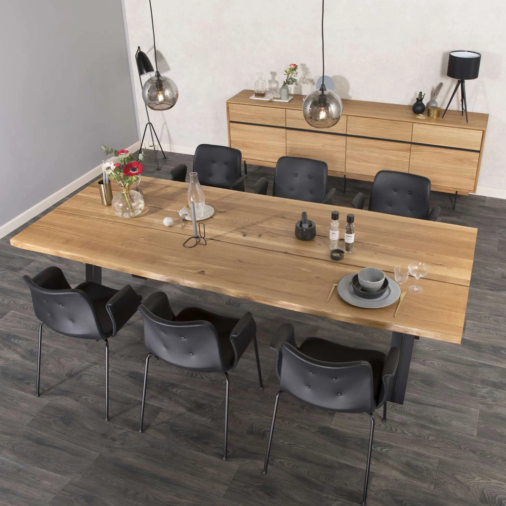 ELEGANT Solid Wood Dining Tables with Steel Buck legs - Kristensen Kristensen | Milola