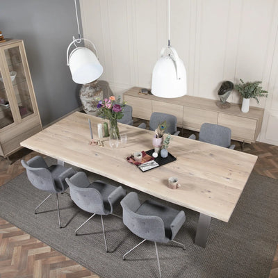 ELEGANT Solid Wood Dining Tables with Steel Buck legs - Kristensen Kristensen | Milola