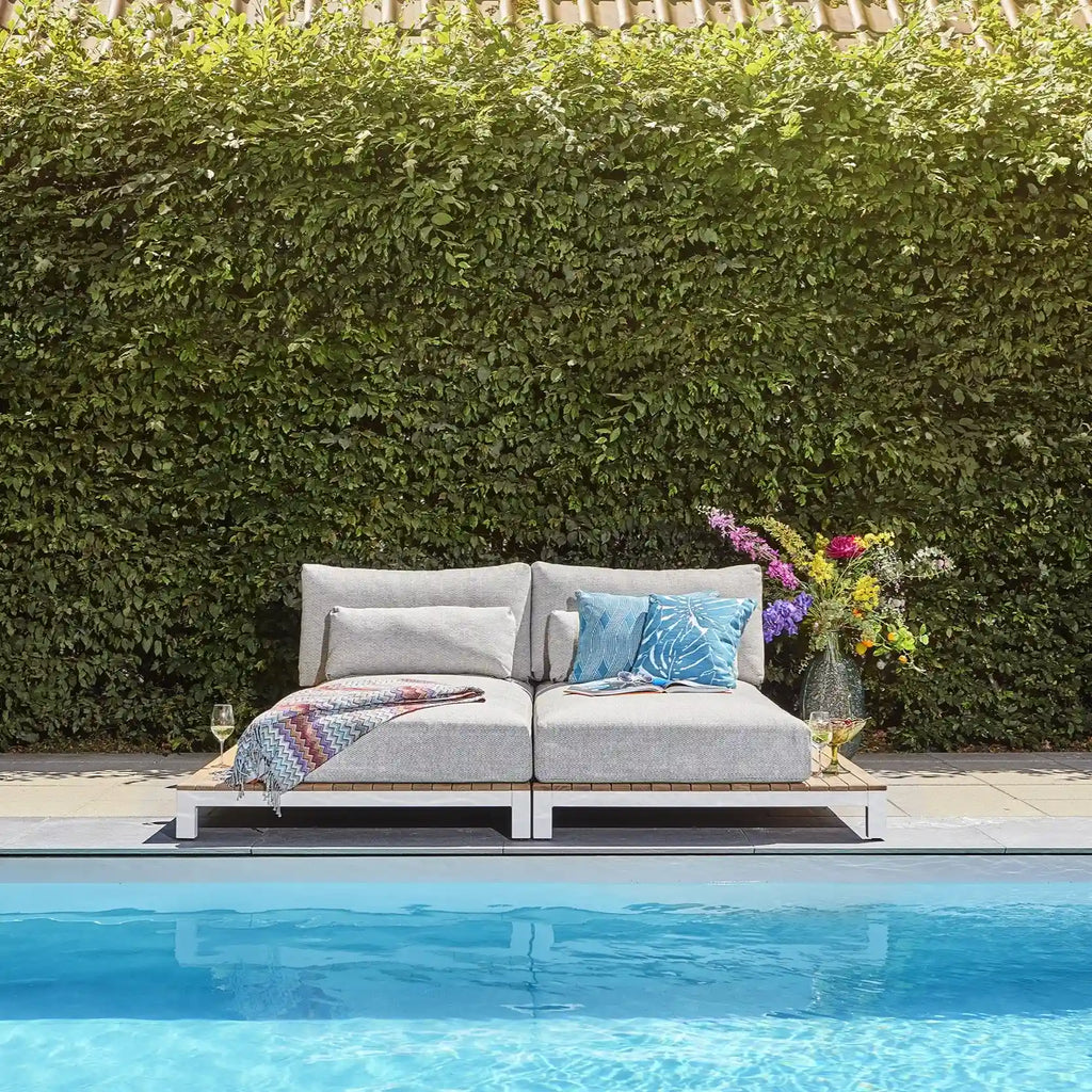 EVORA - Outdoor Daybed with White Aluminium - Suns | Milola