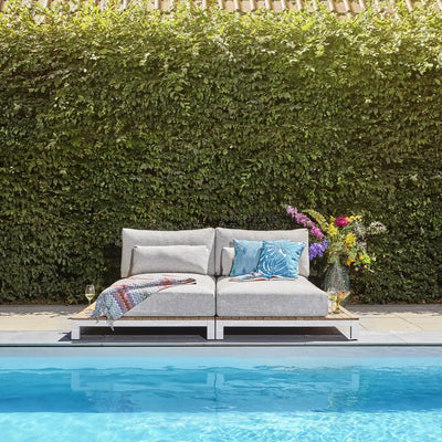 EVORA - Outdoor Daybed with White Aluminium - Suns | Milola