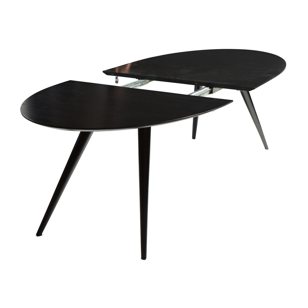 ECLIPSE Extendable Oval Dining Table in Black Stained Ash - Danform | Milola