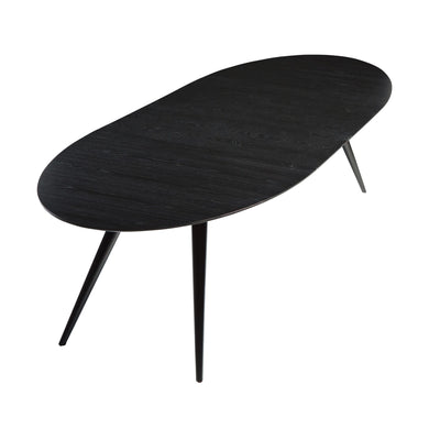 ECLIPSE Extendable Oval Dining Table in Black Stained Ash - Danform | Milola