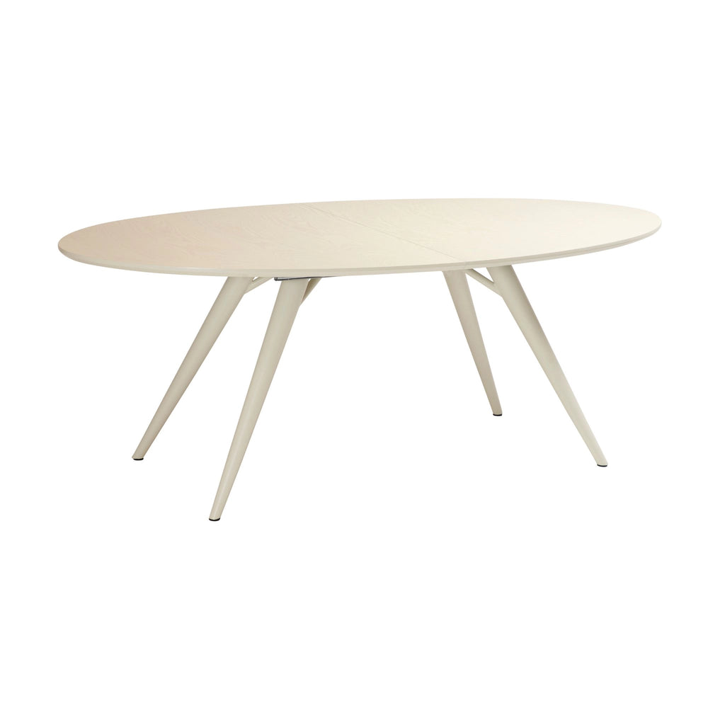 ECLIPSE Extendable Oval Dining Table in White Stained Oak Veneer - Danform | Milola