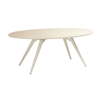 ECLIPSE Extendable Oval Dining Table in White Stained Oak Veneer - Danform | Milola