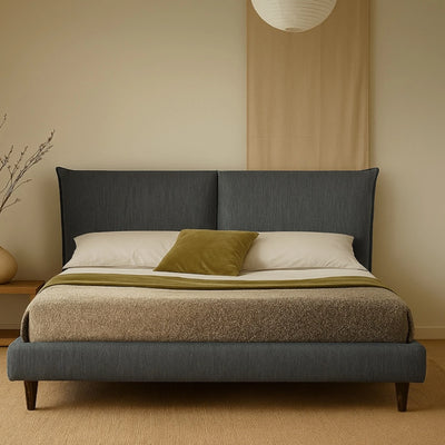 Eden H.20 Bed in Dark Blue - Bolzan | Milola