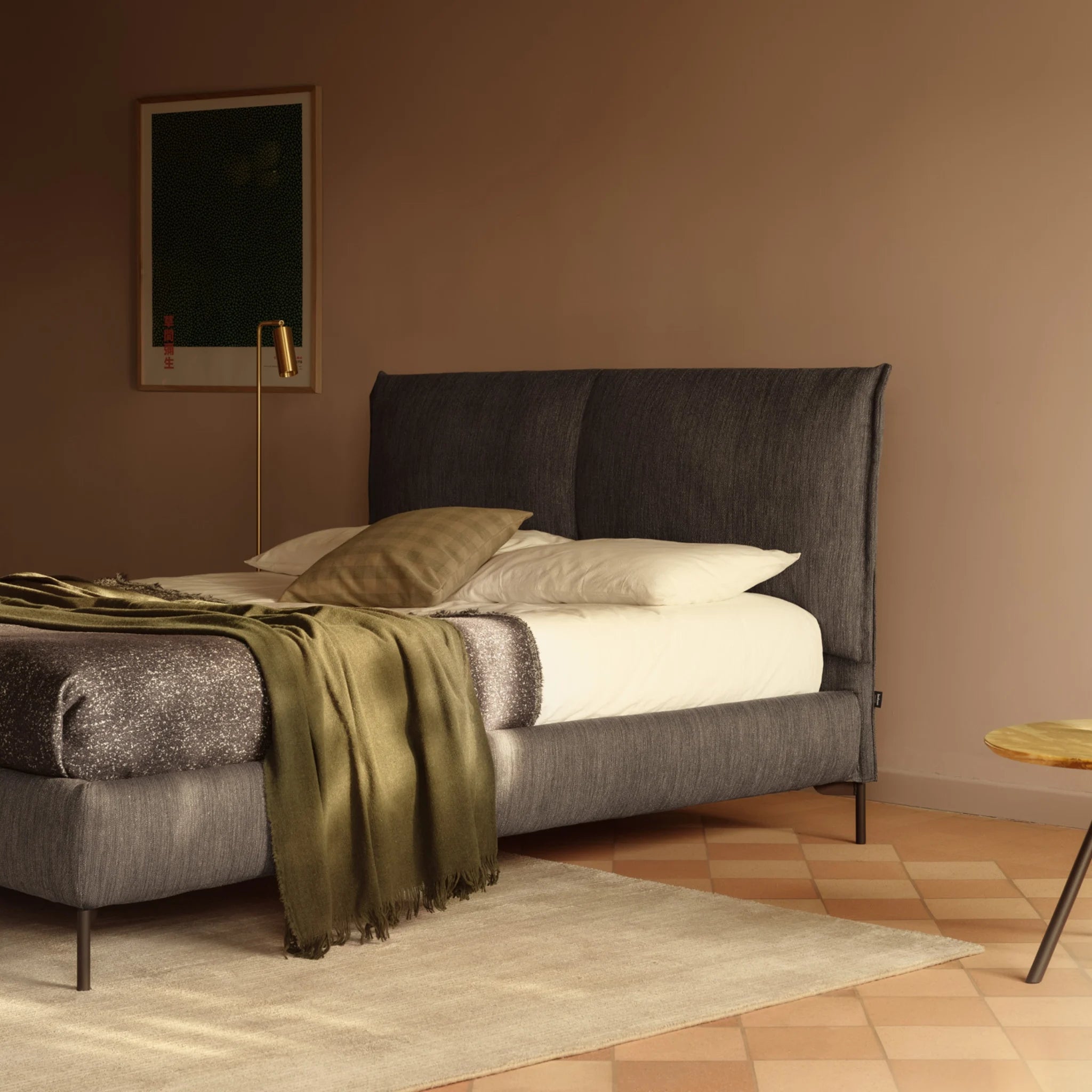 Eden Soft H.20 Bed in Taupe - Bizzotto | Milola