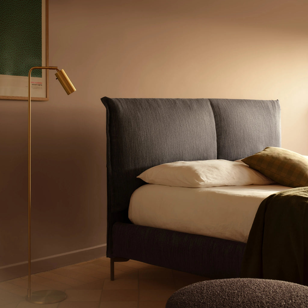 Eden Soft H.20 Bed in Taupe - Bizzotto | Milola
