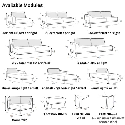 EDVIN Corner Sofa Modules - Sits | Milola