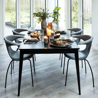 FLAIR-Dining Chair-Leather-Chrome-Danform | Milola