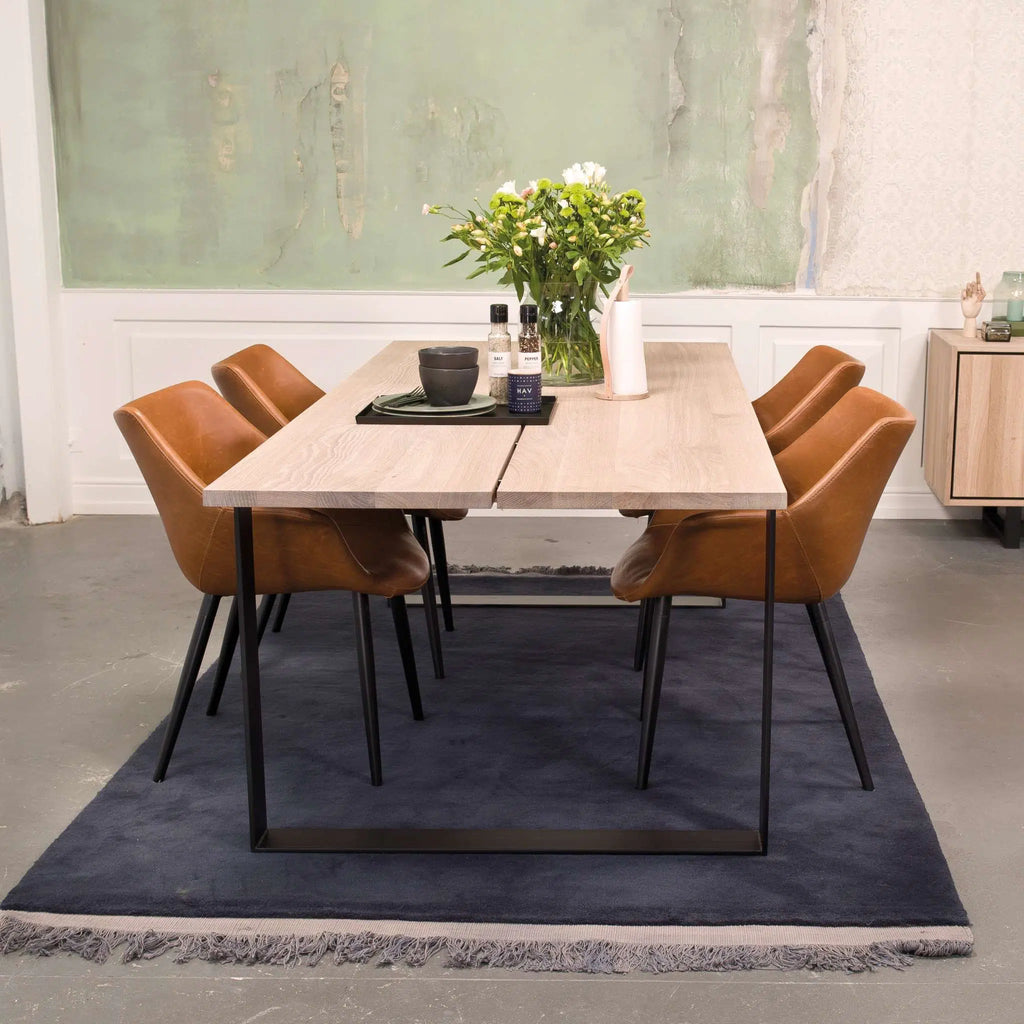 FOREST Solid Wood Dining Table - Steel U Legs - Nordic Design - Kristensen Kristensen | Milola