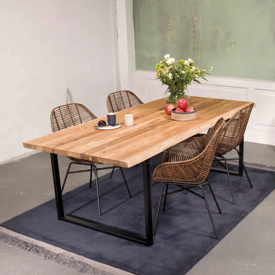 FOREST Solid Wood Dining Table - Steel U Legs - Nordic Design - Kristensen Kristensen | Milola