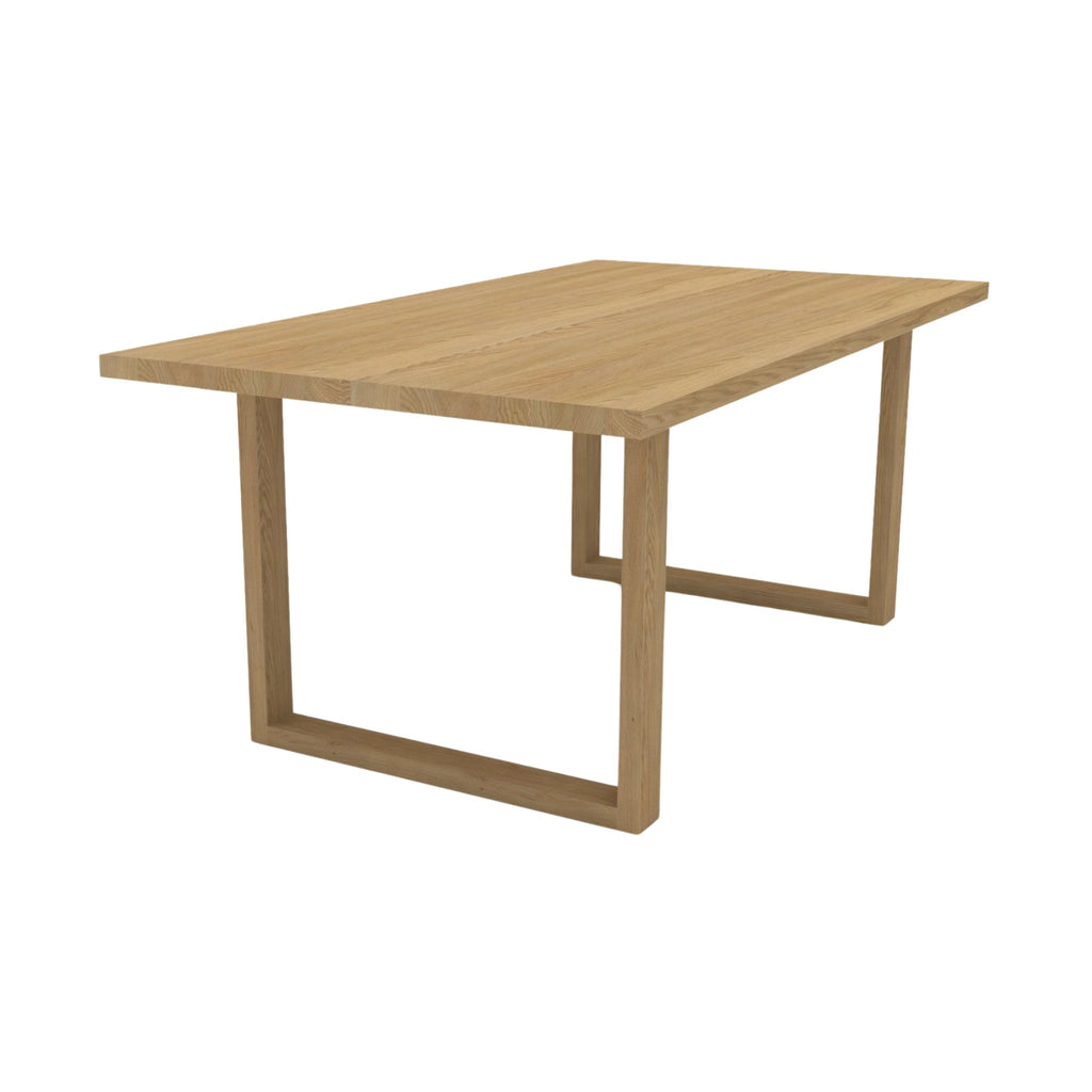 FOREST Solid Wood Dining Table - Wood U Legs - in Natural Oiled Ash - Kristensen Kristensen | Milola
