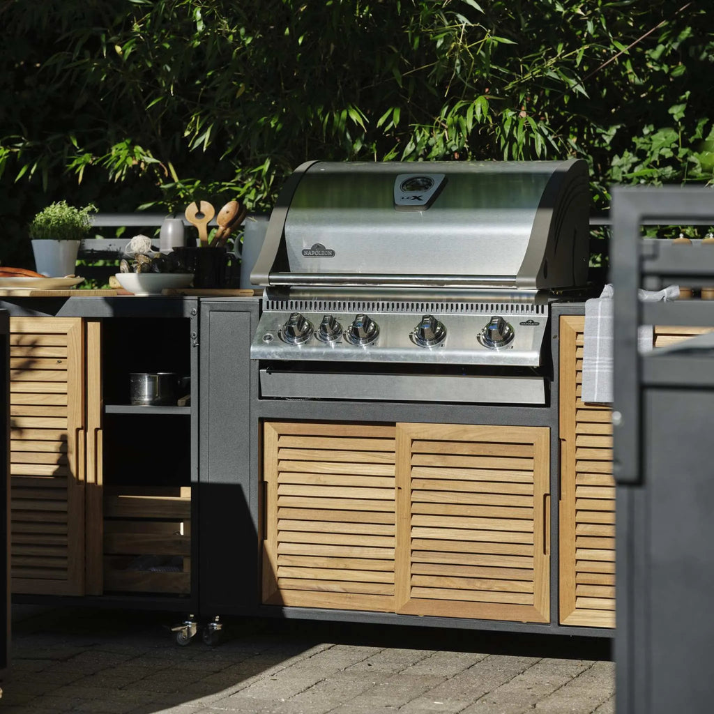 FORNAX - Outdoor Kitchen - in Black Aluminium - Grill Unit - Brafab | Milola