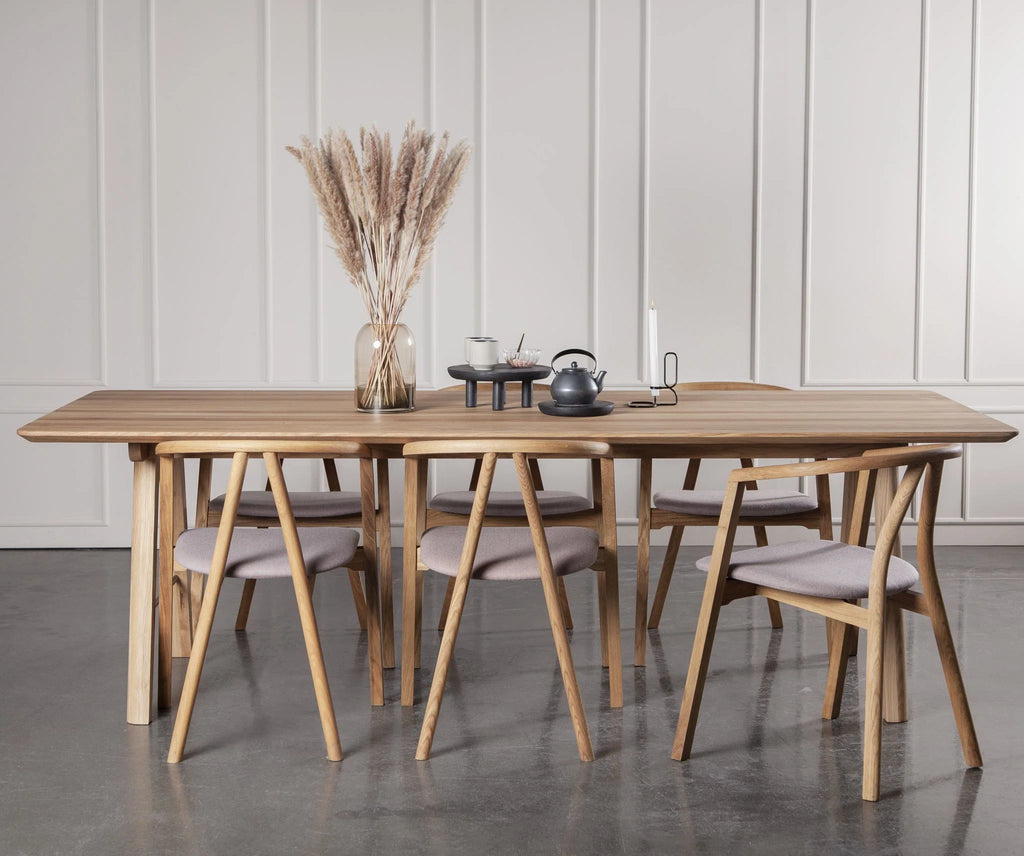 FRANKLIN Solid Wood Rectangular Dining Table - Nordic Design - Kristensen Kristensen | Milola 