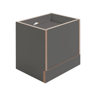 FLAI - Bedside Cabinet in Anthracite CPL - Wooden Furniture - Müller Small Living | Milola
