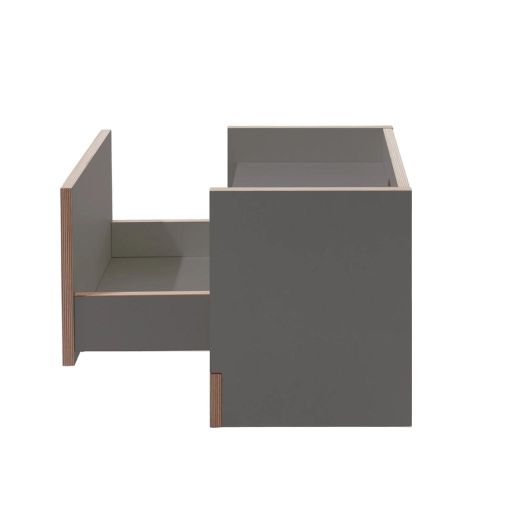 FLAI - Bedside Cabinet - Wooden Furniture in Anthracite - Müller Small Living | Milola