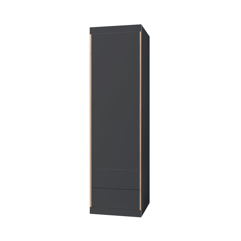 FLAI - Single Wardrobe with External  Drawers - Müller Small Living | Milola