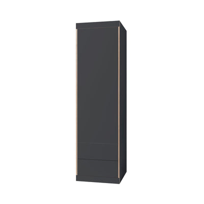 FLAI - Single Wardrobe with External  Drawers - Müller Small Living | Milola