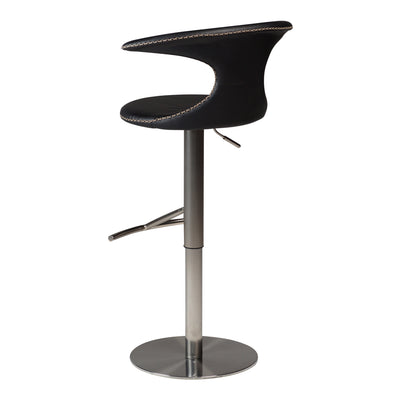 FLAIR Adjustable Bar Stool in Black Leather - Danform| Milola